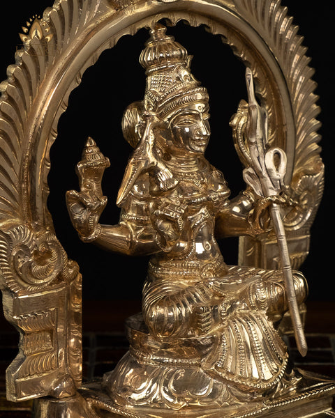 Goddess Kamakshi Amman 8" Panchaloham Bronze Idol