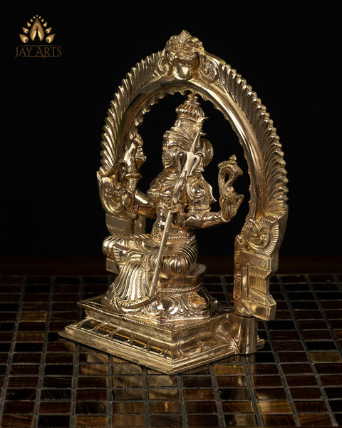 Goddess Kamakshi Amman 8" Panchaloham Bronze Idol