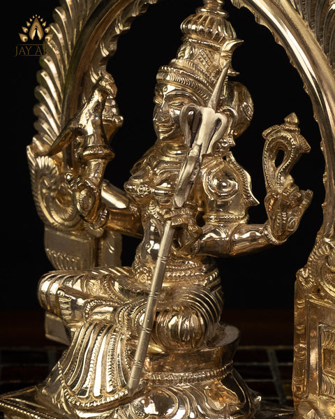 Goddess Kamakshi Amman 8" Panchaloham Bronze Idol