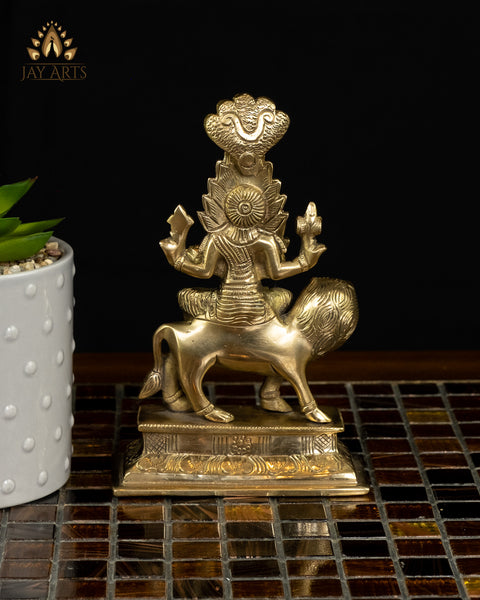 Goddess Pratyangira Devi (Atharvana Bhadrakali) 7" Brass Statue