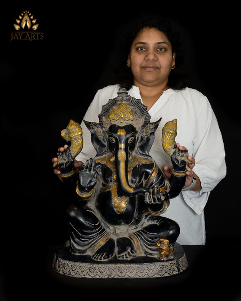 Kshipra Ganesh 20" Brass Statue