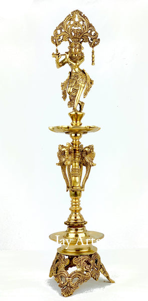 Flute Krishna Lamp