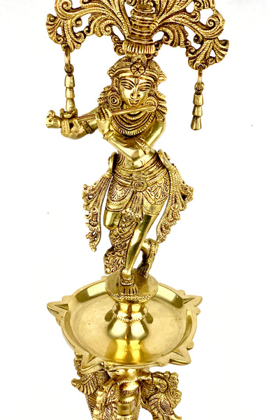 Flute Krishna Lamp