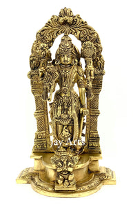 Lord Vishnu 9" Brass Statue - The protector of the Universe