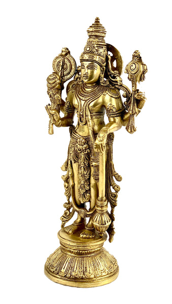 Lord Vishnu standing on a Lotus
