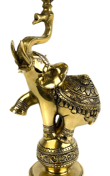 Dancing Ganesha Lamp on a raised Elephant Trunk