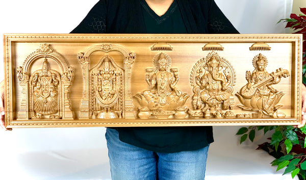 Hindu Divine Panel - Ash wood panel