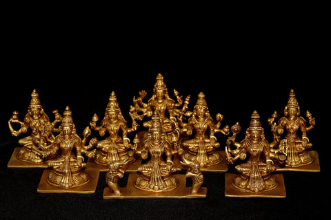 Ashta Lakshmi Set (Brass Statues)