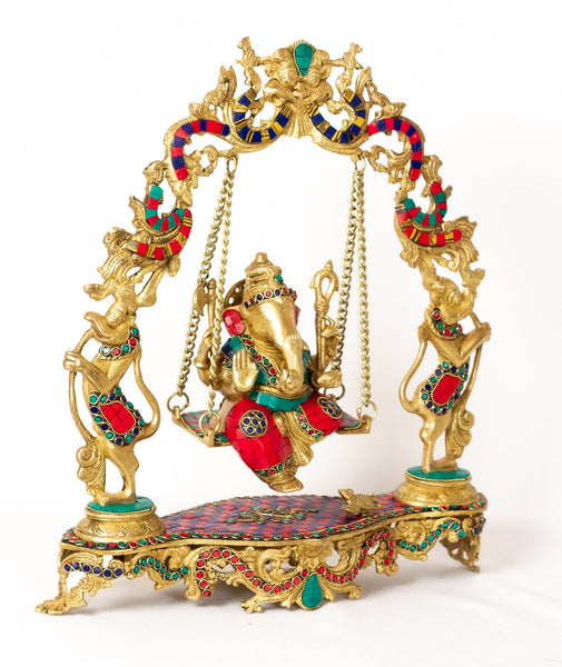 Lord Ganesh on a swing