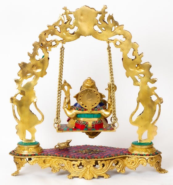 Lord Ganesh on a swing