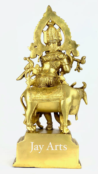 Murari Krishna with cow