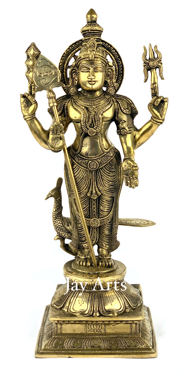 Lord Murugan, Brass Muruga statue, Skanda statue, Hindu God statues ...
