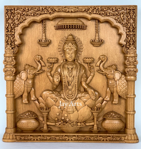 Goddess Lakshmi - Beech wood panel