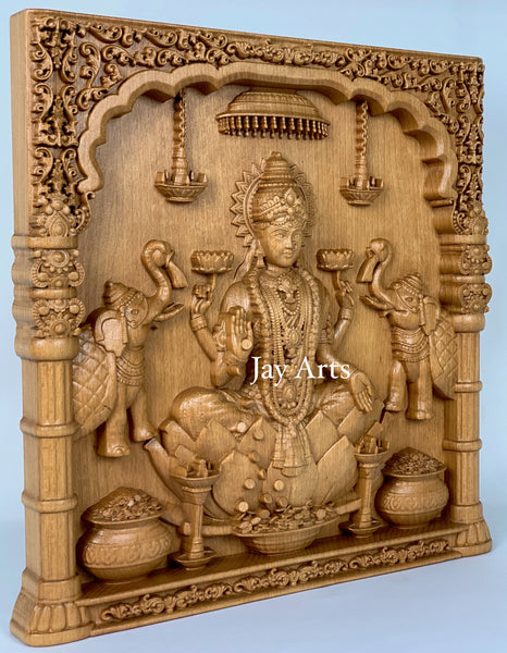 Goddess Lakshmi - Beech wood panel