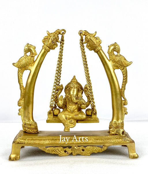 Lord Ganesh on peacock swing