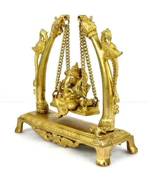 Lord Ganesh on peacock swing