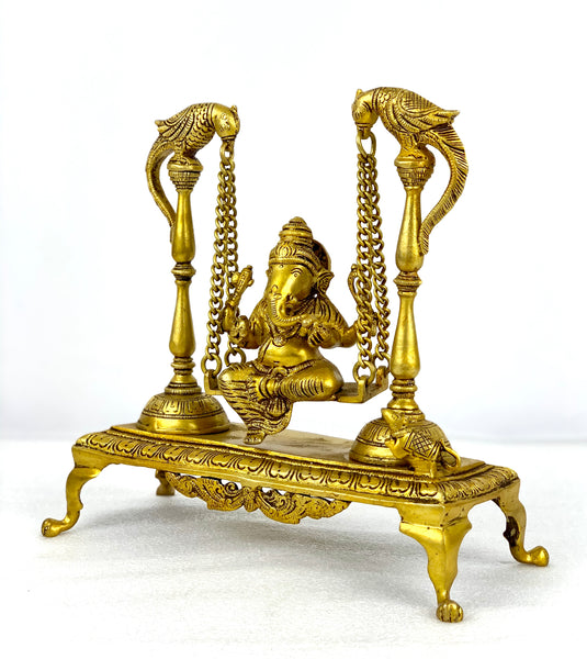 Lord Ganesh on parrot swing