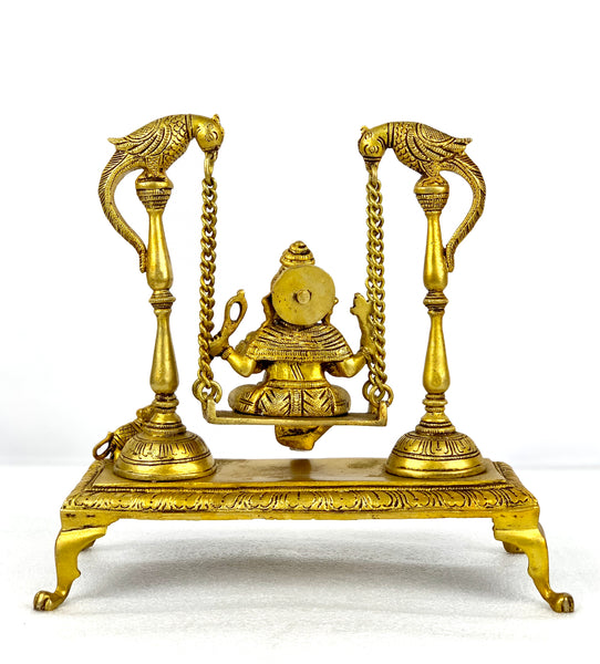 Lord Ganesh on parrot swing