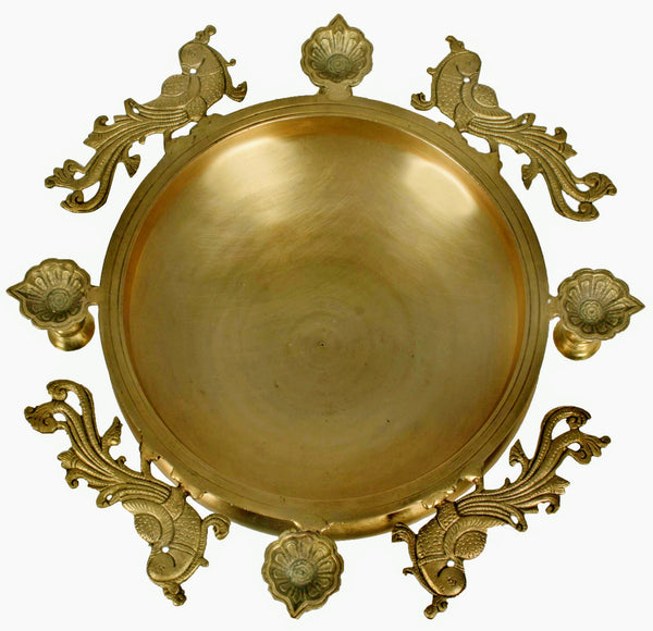 Mayur Urli with Lamps and Bells