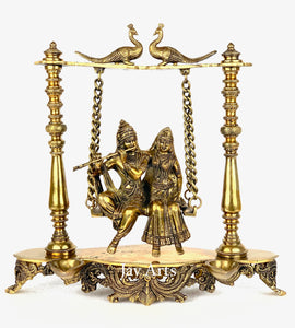 Radha Krishna on a swing