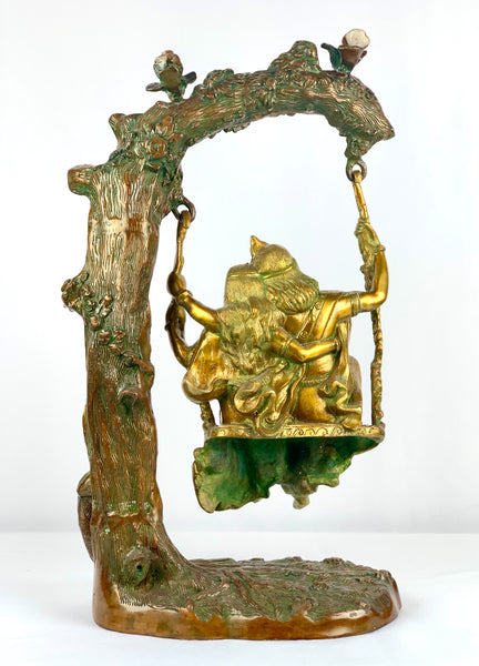 Radha Krishna on swing