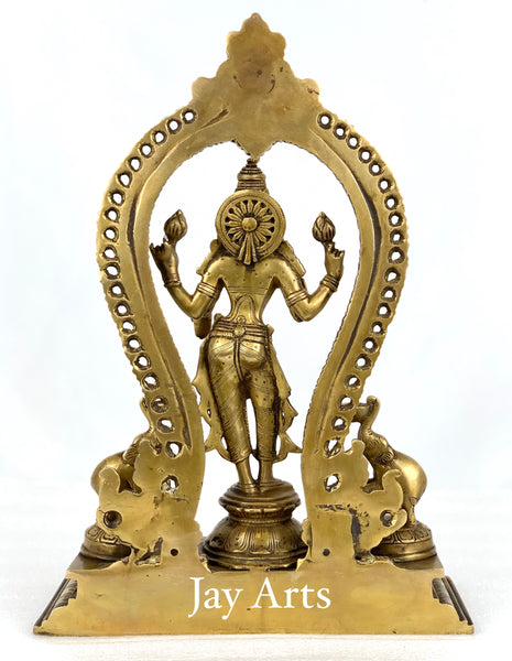 Standing Goddess Lakshmi with elephants