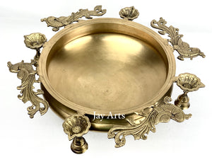 Mayur Urli with Lamps and Bells